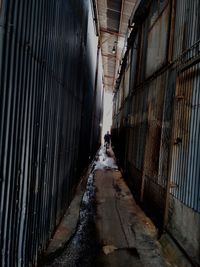 Narrow alley amidst buildings in city