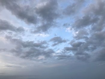 Low angle view of cloudy sky