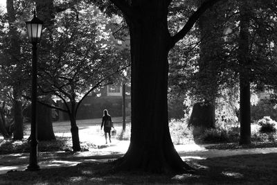 Woman walking in park
