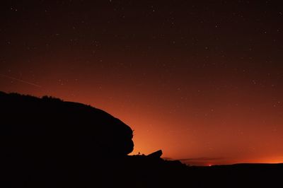 Low angle view of star field against star field