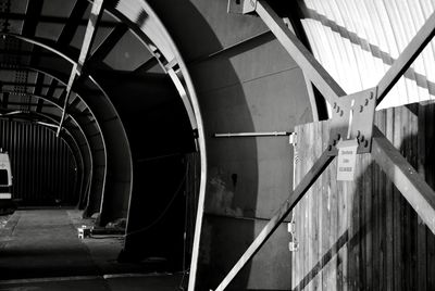 Spiral staircase in building