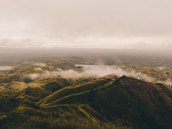 Aerial view of landscape against sky