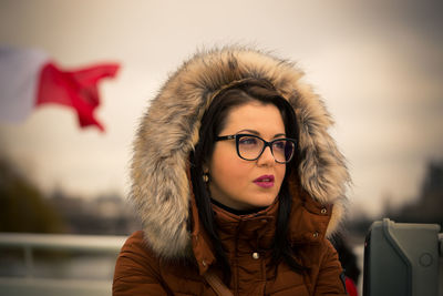 Portrait of young woman