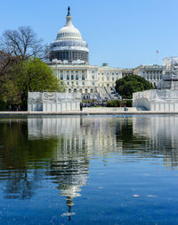 Capitol hill with water and reflection