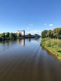 Scenic view of river against sky