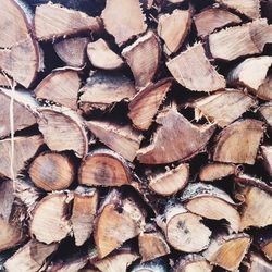 Full frame shot of logs