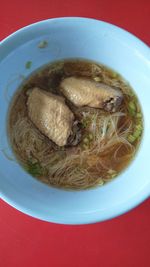 Close-up of soup in bowl