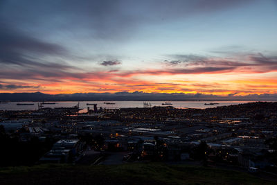 Cityscape at sunset