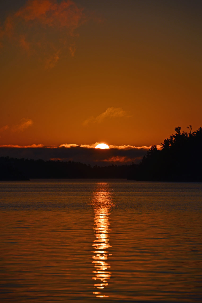 SCENIC VIEW OF SEA DURING SUNSET