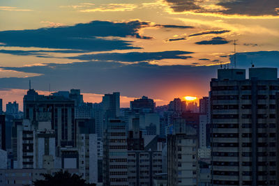 Sunset at belo horizonte city