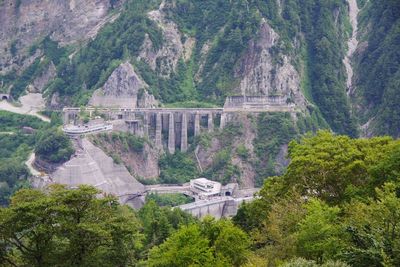 High angle view of dam