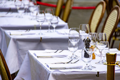 Place setting on table