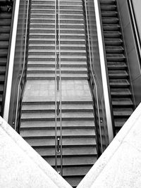Low angle view of escalator