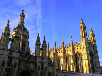 Low angle view of temple building against sky