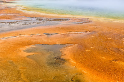 High angle view of beach