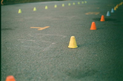 Close-up of yellow leaf on paper