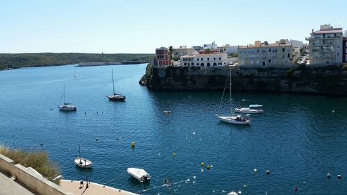 Boats in sea