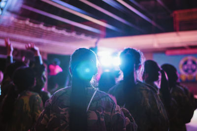 Group of people at music concert