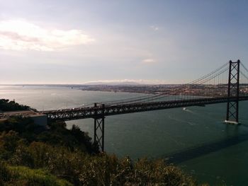 Bridge over sea against sky