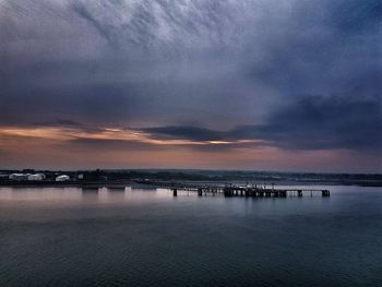 Dramatic sky over sea