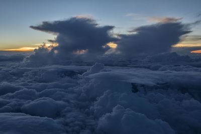 Low angle view of cloudscape during sunset