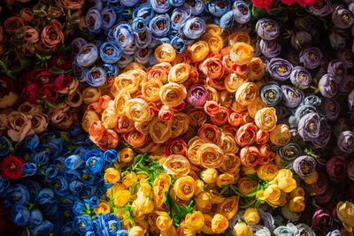 Full frame shot of multi colored pencils in store
