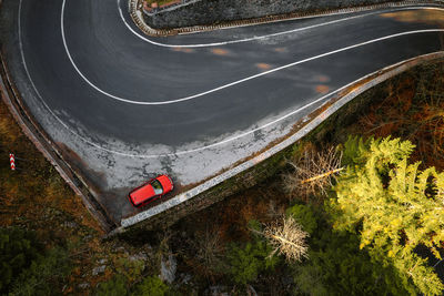 High angle view of road