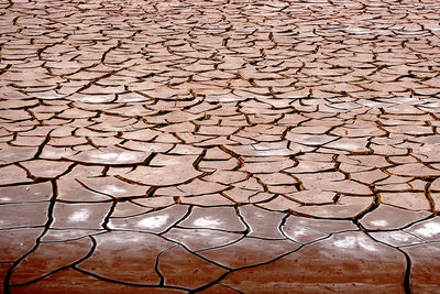 Full frame shot of cracked land