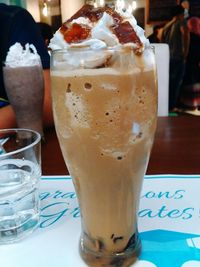 Close-up of drink on table