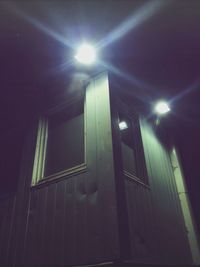 Low angle view of illuminated street light