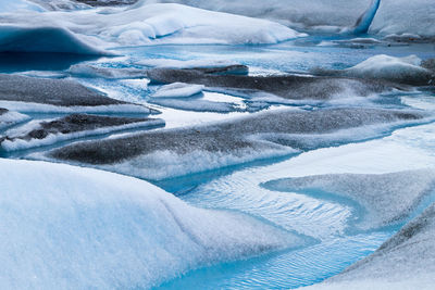 Full frame shot of frozen landscape