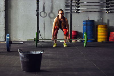 Full length portrait of man wearing mask
