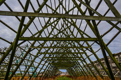 Low angle view of bridge against sky