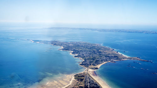 Aerial view of bay