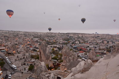 Cloudy sunrise in goreme. cappadocia. turkey