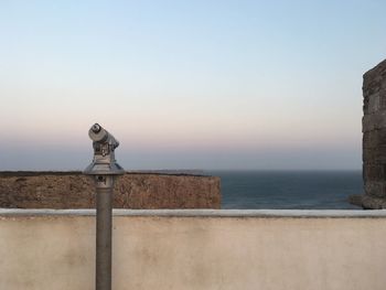 View of sea against clear sky