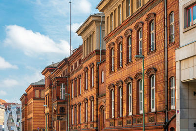 Low angle view of buildings against sky