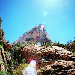 Scenic view of mountains against clear sky