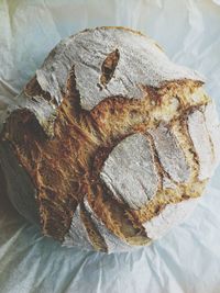 High angle view of bread on table