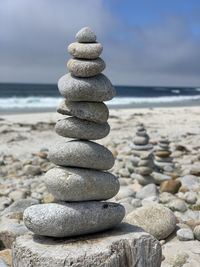 Stack of stones on beach