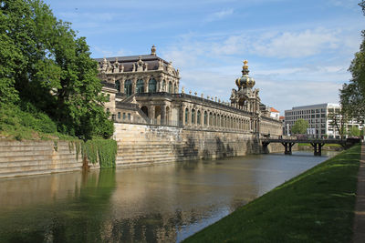 Bridge over river in city