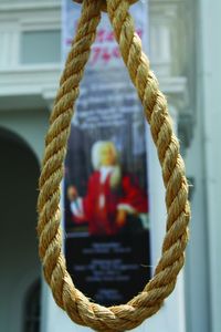 Close-up of rope against blurred background