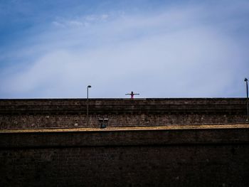 Railroad track against sky