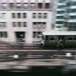 Blurred motion of cars on road