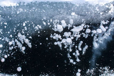 View of frozen lake