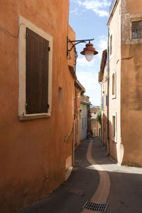 Typical street in the village of roussillon in provence