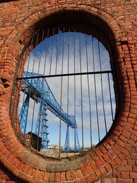 Low angle view of a bridge against sky