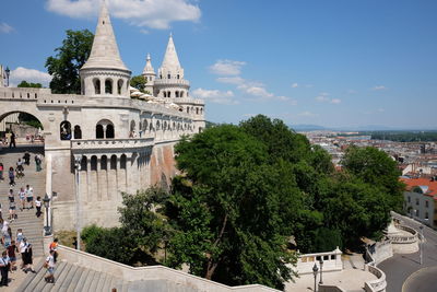 View of temple against cloudy sky