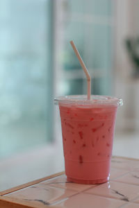 Close-up of drink on table