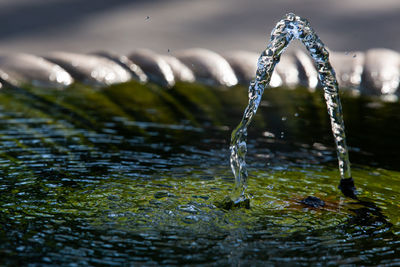 Close-up of water splashing in fountain